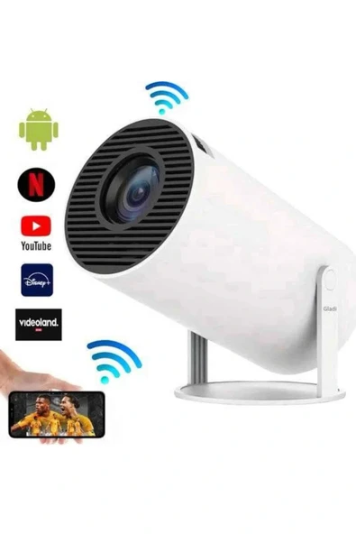 LitaeTrend Sinema Projektörü Android HDMI USB WİFİ Ses Çıkışlı Ayaklı Projeksiyon Taşınabilir - Resim 5