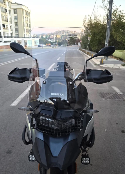 MOTOCAM Bmw F750 GS Siperlik Ön Cam 2018-2023 Model 57cm Şeffaf Renkli 4mm UZUN CAM ürün görseli