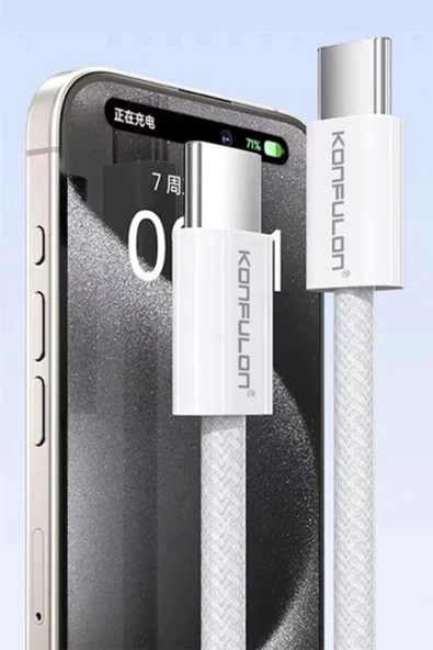 LitaeTrend DC82 1M 60W Type-C to Type-C PD Hızlı Şarj Kablo - Beyaz - Resim 4