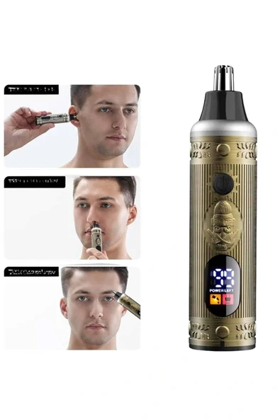 LitaeTrend Profesyonel Saç Sakal Vücut Kulak ve Burun Tıraş Makinesi 3 Başlıklı - Resim 5