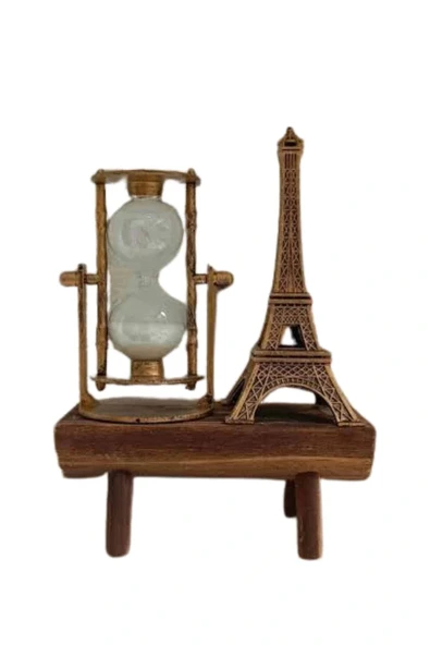 LitaeTrend Paris Eyfel Kulesi Hediyelik Eyfel Retro Kum Saati Dekoratif Eşya - Resim 2