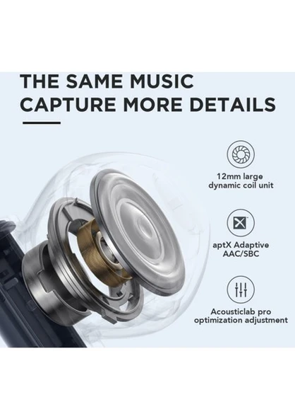 Haylou Moripods TWS Kulak İçi Bluetooth Kulaklık Mavi - Resim 10