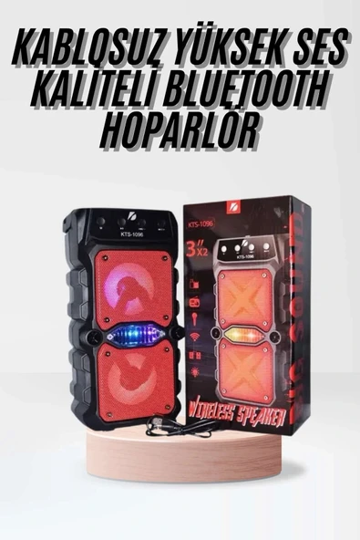 LitaeTrend Taşınabilir Kablosuz Bluetooth Hoparlör Uzun Pil Ömrü Led Işıklı ürün görseli