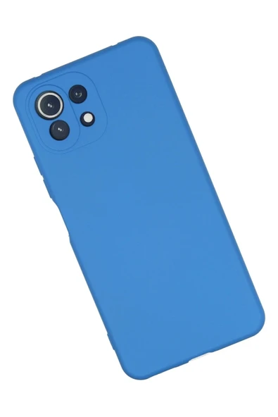 LitaeTrend Xiaomi Mİ 11 Lite Kılıf Nano içi Kadife Silikon - Mavi - Resim 2