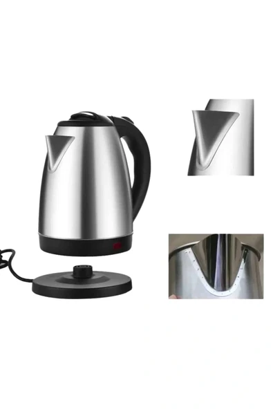 LitaeTrend Kettle Su Isıtıcı C F Priz Uyumlu 220 - 240 V Paslanmaz Çelik Kablolu - Resim 3
