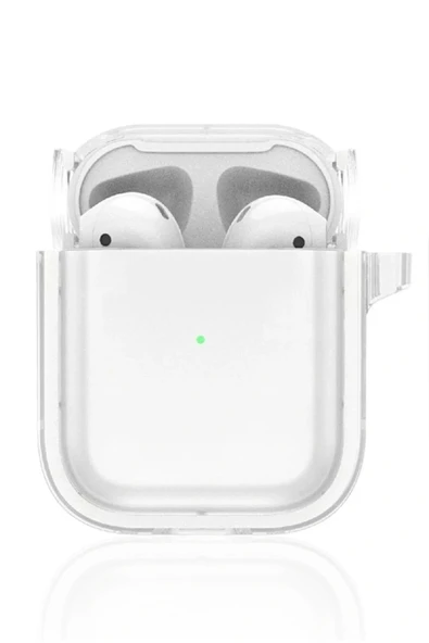 LitaeTrend Airpods 4 (4.nesil) Shiny Şeffaf Kılıf - Beyaz - Resim 2