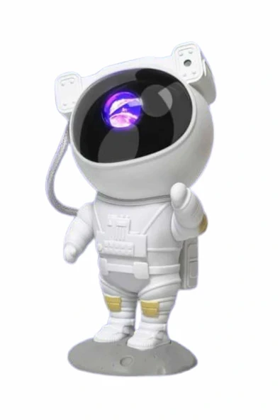 LitaeTrend Gece Lambası Astronot Bluetooth Hoparlörlü Galaksi Işık Projektörü - Resim 5