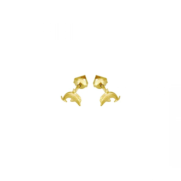 22 Ayar Altın Yunus Küpe T076444 ürün görseli 1