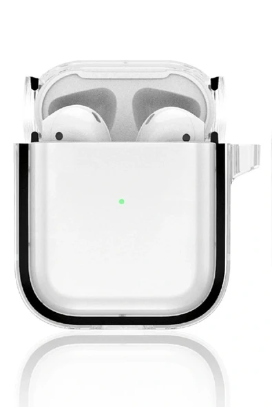 LitaeTrend Airpods 4 (4.nesil) Shiny Şeffaf Kılıf - Siyah - Resim 2