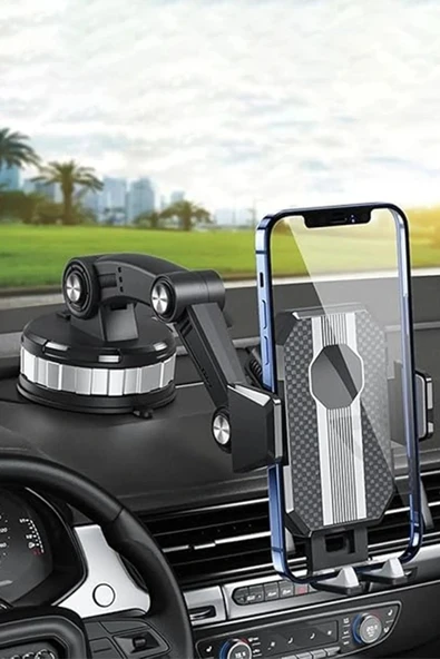 LitaeTrend Vlike V13 Vantuzlu 360 Derece Ayarlanabilir Araç Tutucu - Siyah - Resim 3