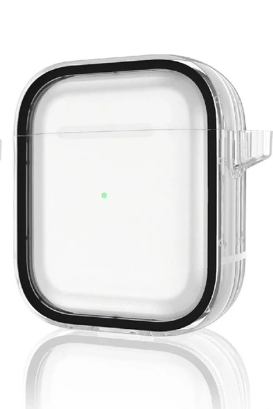 LitaeTrend Airpods 4 (4.nesil) Shiny Şeffaf Kılıf - Siyah ürün görseli 1