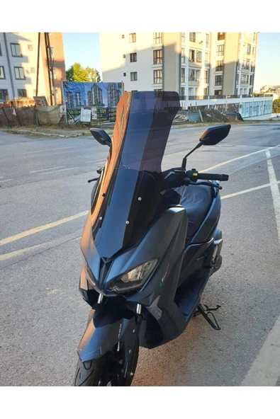 MOTOCAM Revolt RSX5 Siperlik Ön Cam 2022-2025 Model 78cm Siyah Renkli 4mm - Resim 3