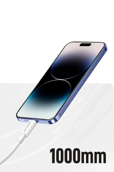 LitaeTrend DC79 1M 3A USB to Lightning Hızlı Şarj Kablo - Beyaz - Resim 2