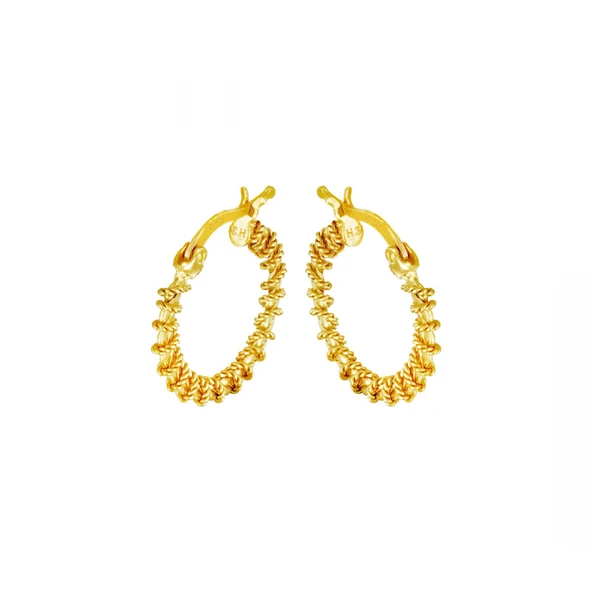 22 Ayar Altın Halka Küpe T076553