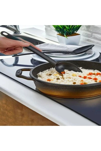 Saint Belisama Concept 5 Parça Yanmaz Yapışmaz Teflon Kaplama Kepçe Kevgir Spatula Kaşık Takımı - Resim 3