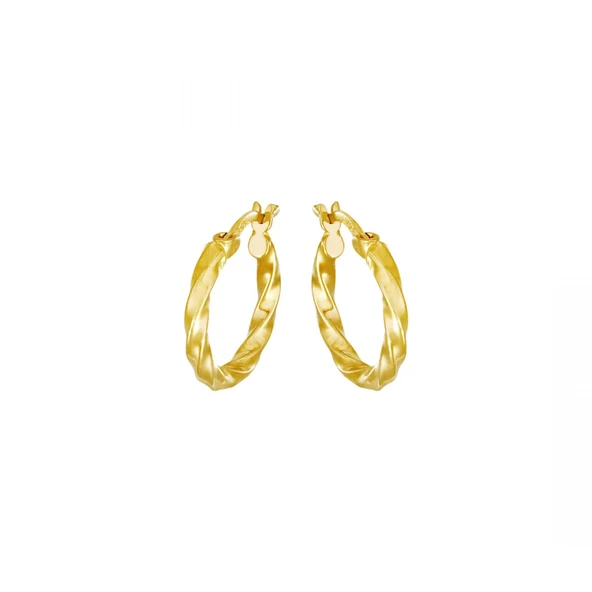 22 Ayar Altın Halka Küpe T076426 ürün görseli 1