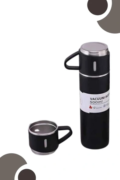 LitaeTrend 3 Bardaklı Termos Seti Anneler Gününe Özel Hediye Taşınabilir Sızdırmaz Isı Koruyucu - Resim 4