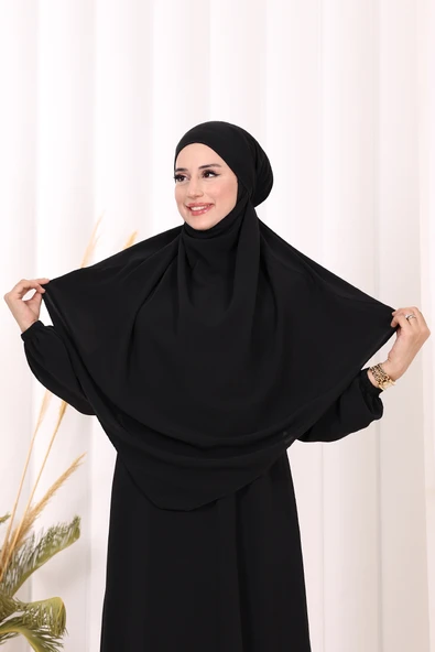 Sufleli Elbise Takım 6044 Siyah - Resim 7