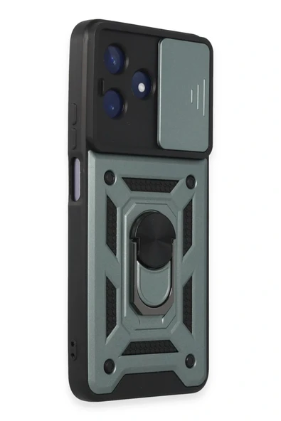 LitaeTrend Realme C53 Kılıf Pars Lens Yüzüklü Silikon - Yeşil - Resim 2