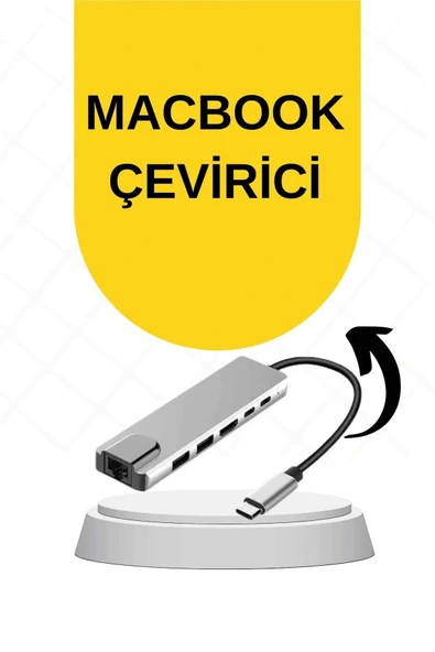 LitaeTrend Macbook Pro/air Uyumlu USB Type-C 8 In 1 Hub Dönüştürücü Çevirici Çoklayıcı USB Hdmı Micro Sd 8 Girişli ürün görseli 1