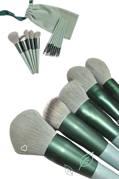 LitaeTrend Profesyonel Makyaj Fırça Seti 13 Parça Yumuşak Kıllı Fırça Seti Far Fırçası - Resim 3