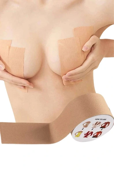 LitaeTrend Toparlayıcı Göğüs Bandı Şekillendirici Ten Rengine Uygun Esnek Hassas Ciltlere Uygun - Resim 5