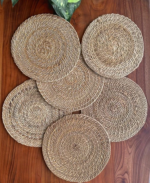 Atbyhome Hasır Supla - 6'lı Kalın-Sık Örgülü 35 cm ürün görseli