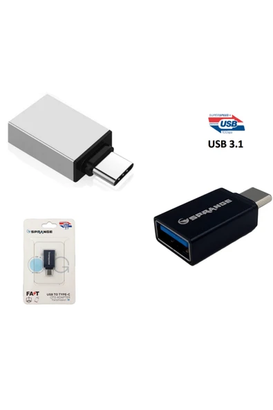 SPRANGE Sr-01 Usb To Type-c Usb 3.1 Tablet Ve Telefon Uyumlu Otg Dönüştürücü Çevirici - Resim 2