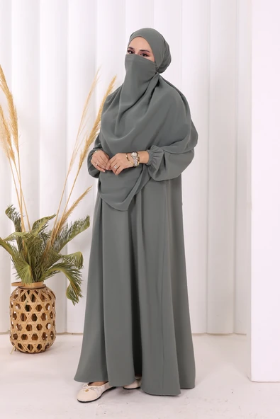 Sufleli Elbise Takım 6044 Mint - Resim 6