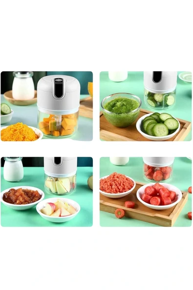 LitaeTrend Anneler Gününe Özel Hediye El Rondosu Doğrayıcı Şarjlı Taşınabilir - Resim 5