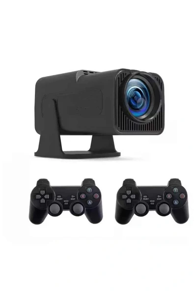 LitaeTrend Android Projeksiyon Siyah Taşınabilir Sinema Projektörü 4k 1080p Ev Sineması Bluetooth - Resim 5