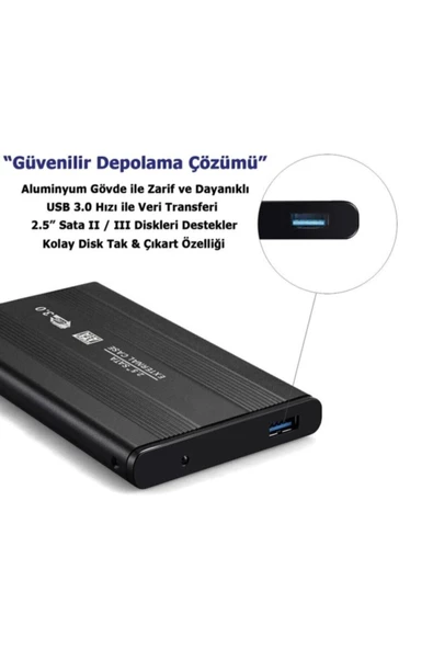 Concord 2.5 Sata Hdd Usb 3.0 Harddisk Kutu - Aluminyum Gövde + Harddisk Kutusu External Case ürün görseli 1