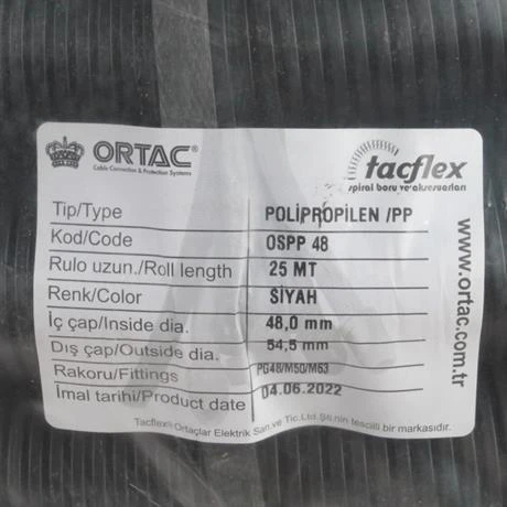 Ortaç Pg-48 Siyah Polıpropılen Spiral | OSPP-48 ürün görseli