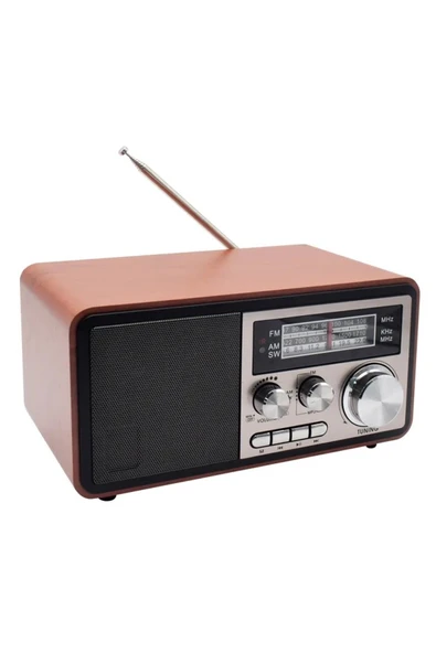 Concord NS-6606BT Nostaljik Radyo USB & TF & Aux Girişli Bluetooh Hoparlör - Resim 2
