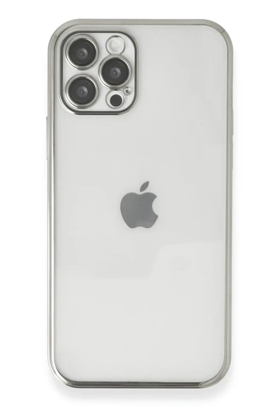 LitaeTrend iPhone 12 Pro Kılıf Lensli Silikon - Gümüş ürün görseli 1