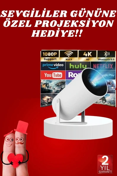 LitaeTrend Sevgiliye Özel Hediye Ayaklı Sinema Projektörü Projeksiyon ürün görseli 1