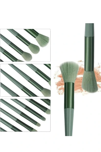 LitaeTrend Profesyonel Makyaj Fırça Seti 13 Parça Yumuşak Kıllı Fırça Seti Far Fırçası - Resim 5