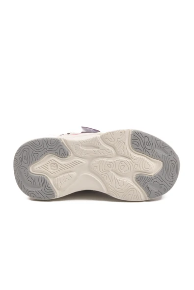 Cool Lila Leopar Desenli Cırtlı Hafif Esnek Kız Çocuk Spor Ayakkabı Toti Cilt P - Resim 5