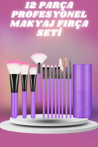 LitaeTrend 12 Parça Profesyonel Makyaj Seti Yumuşak Kıllı Yüz ve Göz Makyajına Uygun ürün görseli 1