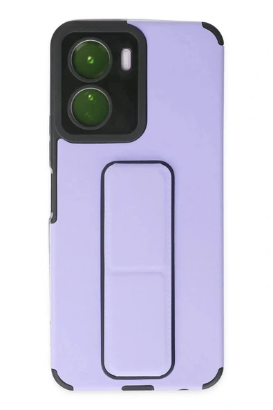 LitaeTrend Vivo Y16 Kılıf Mega Standlı Silikon - Lila ürün görseli 1