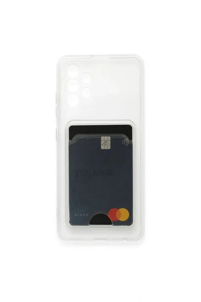 LitaeTrend Samsung Galaxy A32 Kılıf Kart Şeffaf Silikon - Şeffaf - Resim 2