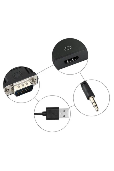 RAMTEK Concord 3.5 Mm Vga To Hdmı Dönüştürücü ( Htv ) - Resim 3