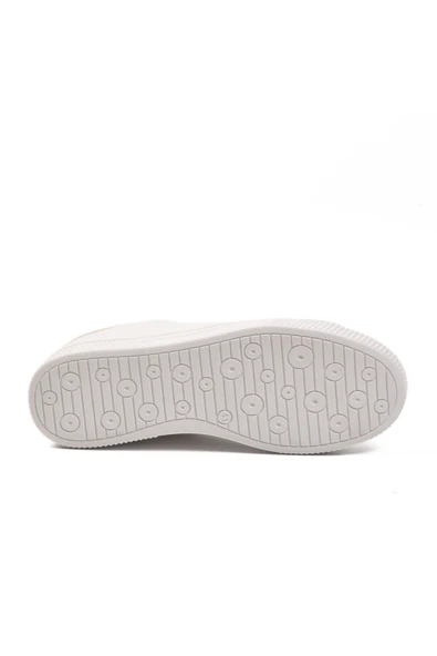 AYK'S Beyaz Bağcıklı Hafif Cilt Erkek Spor Ayakkabı Mota 600 M - Resim 5