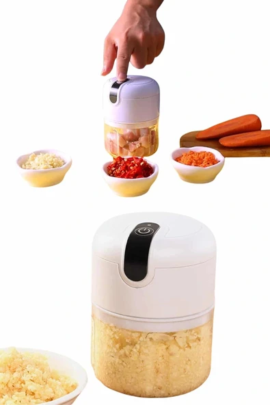 LitaeTrend Anneler Gününe Özel Hediye El Rondosu Doğrayıcı Şarjlı Taşınabilir - Resim 4