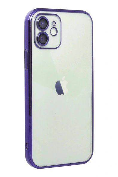 LitaeTrend iPhone 11 Kılıf Lensli Silikon - Mor - Resim 3