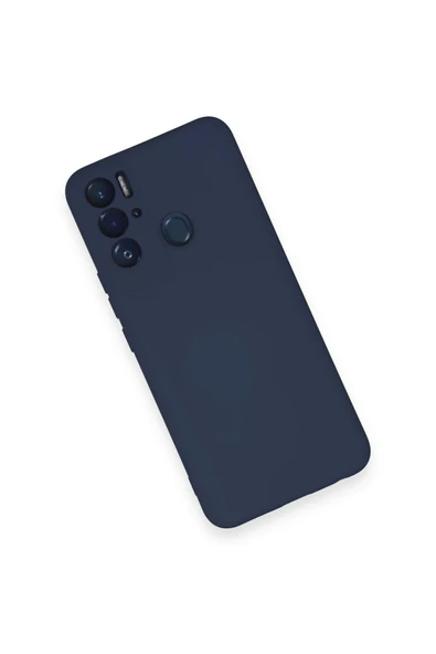 LitaeTrend Tecno Pova Neo Kılıf Nano içi Kadife Silikon - Lacivert - Resim 3