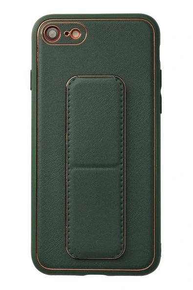 LitaeTrend iPhone 7 Kılıf Coco Deri Standlı Kapak - Yeşil ürün görseli 1