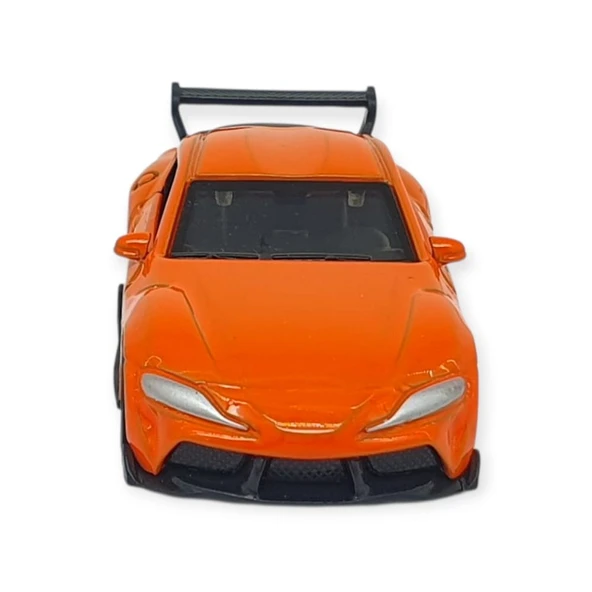 Çek Bırak Metal Küçük Arabalar 8 cm - 6411A-14 - Turuncu - Resim 3