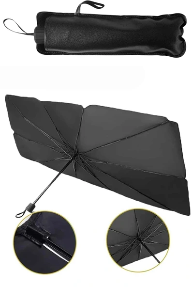 LitaeTrend Güneş Önleyici Katlanabilir Oto Araba Güneşlik Şemsiye Tip Ön Cam - Resim 3