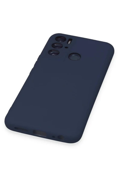 LitaeTrend Tecno Pova Neo Kılıf Nano içi Kadife Silikon - Lacivert - Resim 5